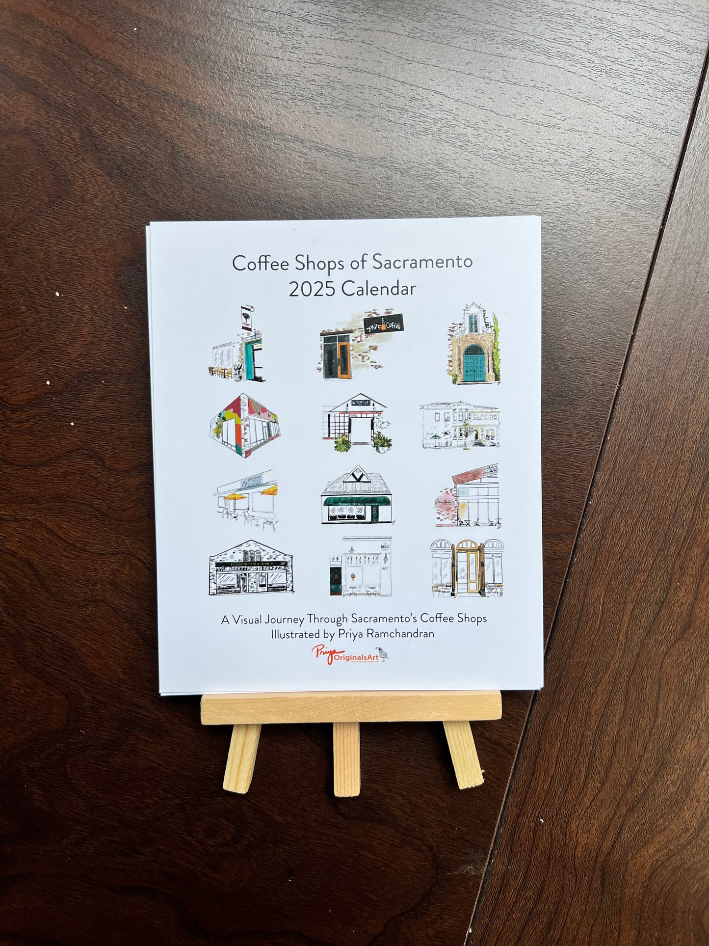 Coffee Shops of Sacramento - 2025  Desktop Calendar