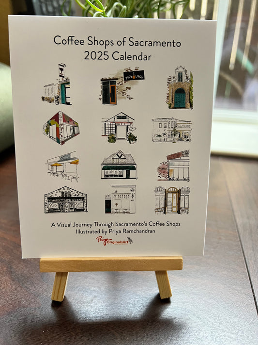 Coffee Shops of Sacramento - 2025  Desktop Calendar