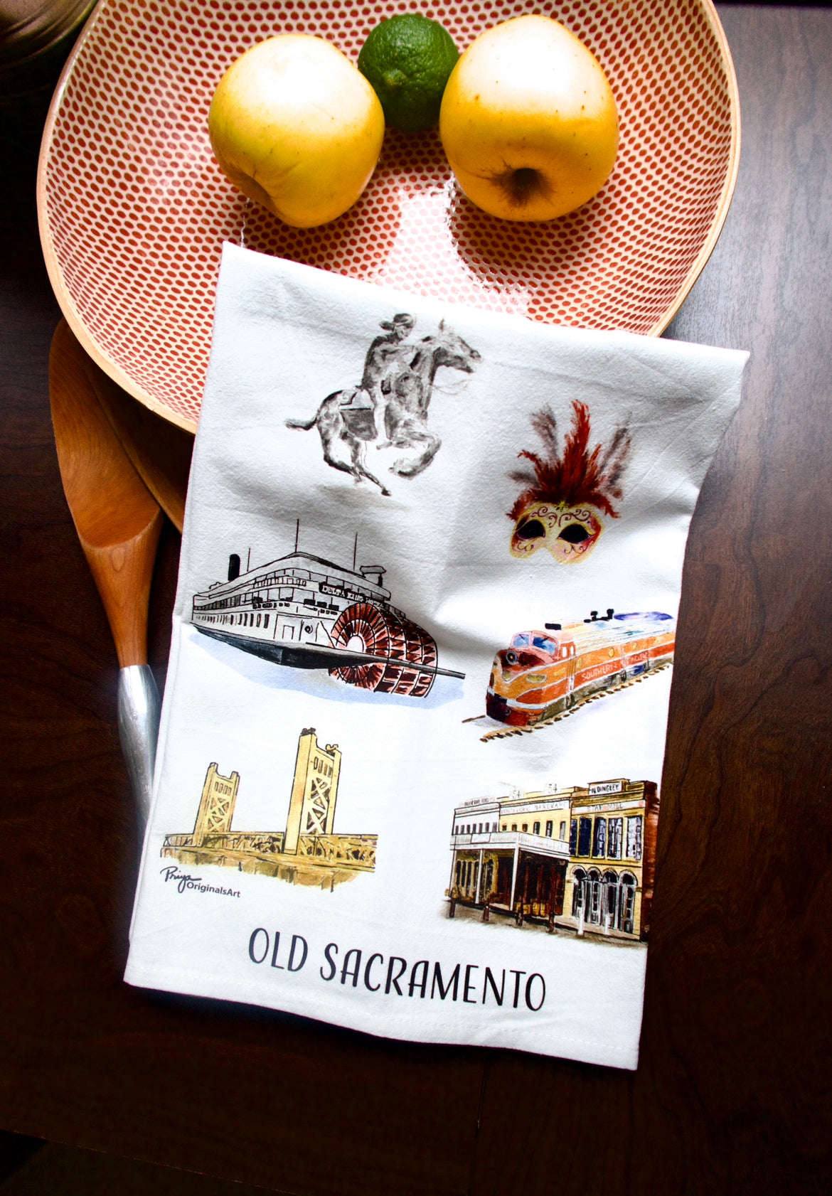 Old Sacramento Flour Sack Tea Towel