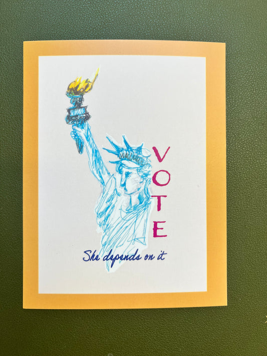 Vote! Lady Liberty postcard