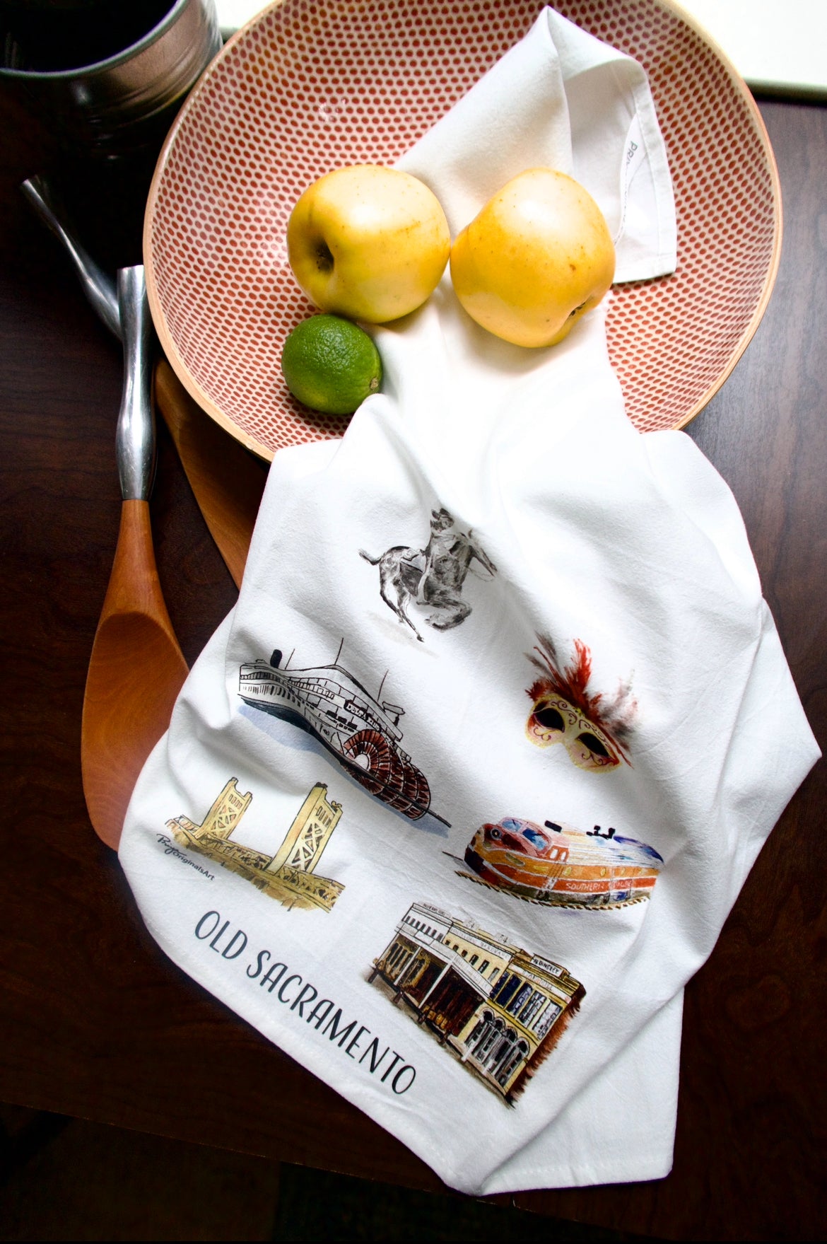 Old Sacramento Flour Sack Tea Towel