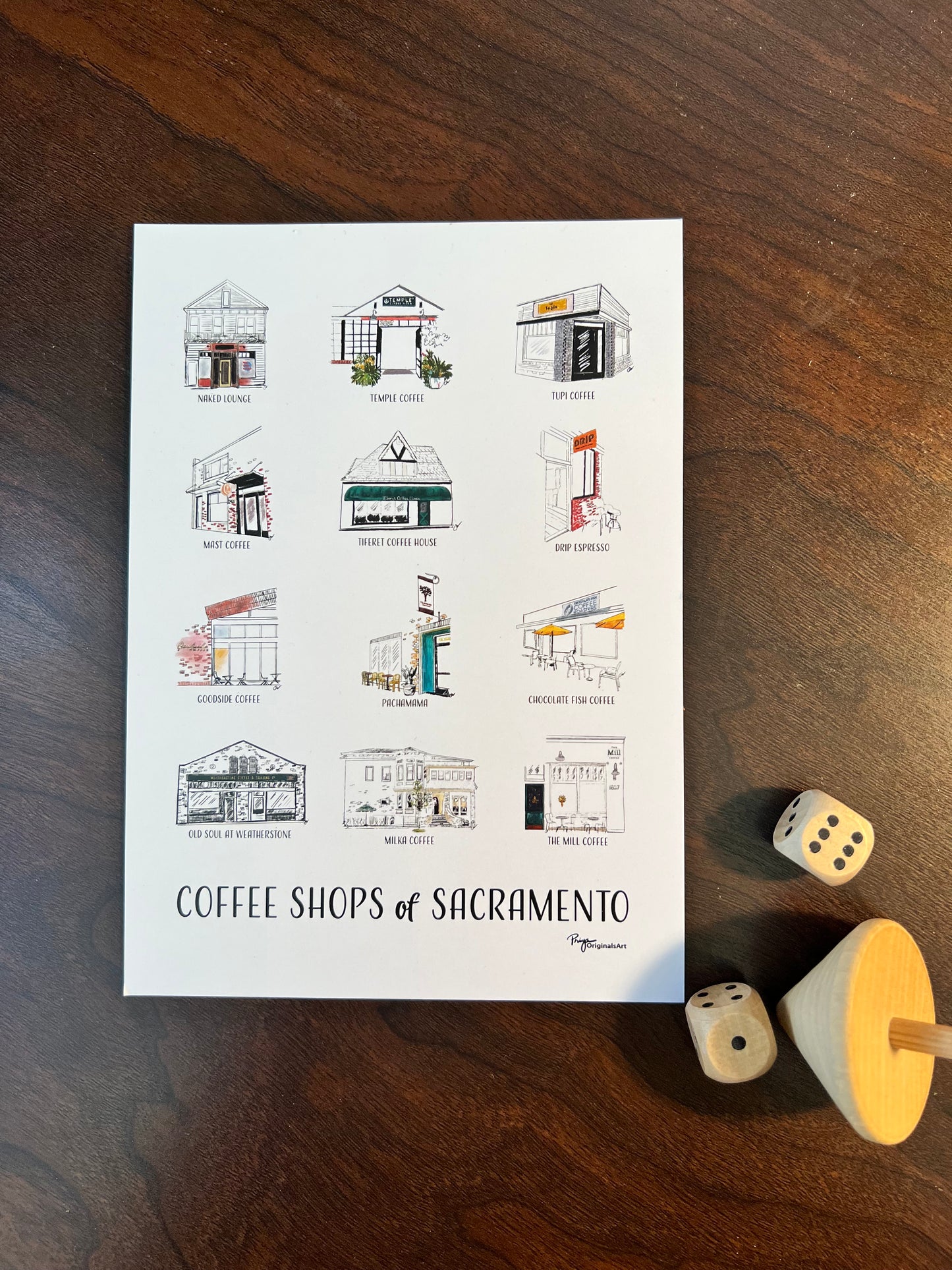 Coffee Shops of Sacramento - limited edition