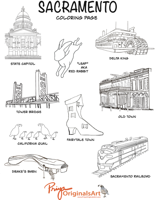 Sacramento Coloring Sheet